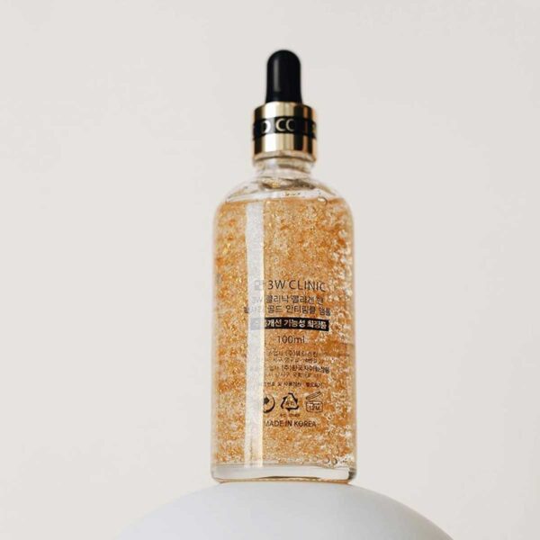 3W Clinic Collagen & Luxury Gold Anti-Wrinkle Ampoule – 100ml - Image 2