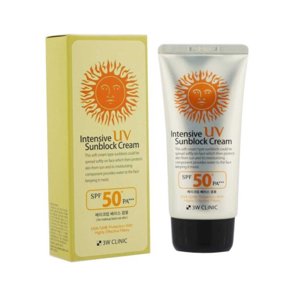 3W Clinic Intensive UV Sunblock Cream SPF 50+PA+++ (70ml) - Image 2
