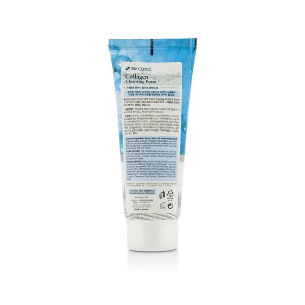 3w clinic collagen foam cleansing - 100ml - Image 3