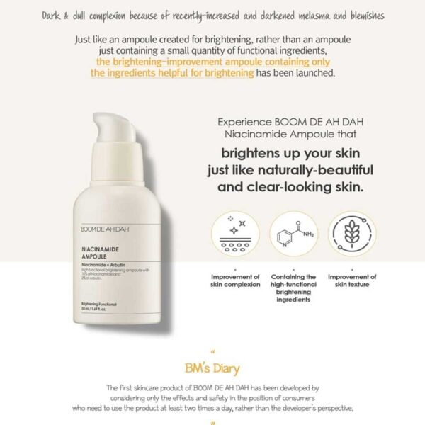 BOOM DE AHDAH Niacinamide Ampouler – 50ml - Image 2
