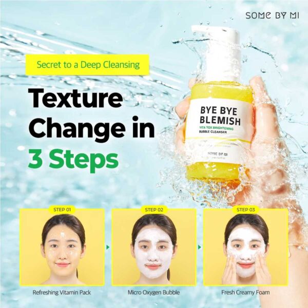 SOME BY MI Bye Bye Blemish Vita Tox Brightening Bubble Cleanser - Image 3