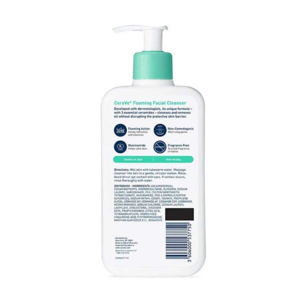 CeraVe Foaming Facial Cleanser – 355ml - Image 2