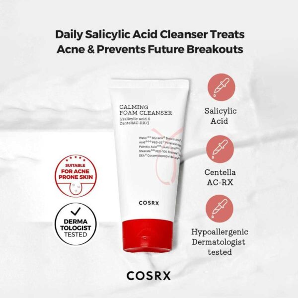 COSRX AC Collection Calming Foam Cleanser - 150ml - Image 3