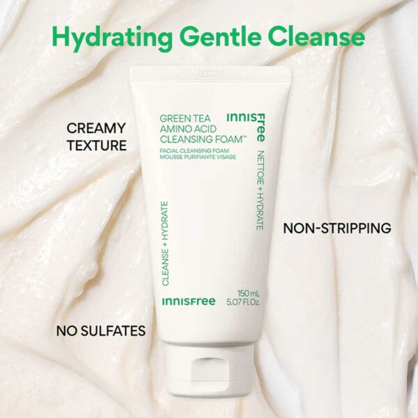 Innisfree Green Tea Foam Cleanser – 150ml - Image 2