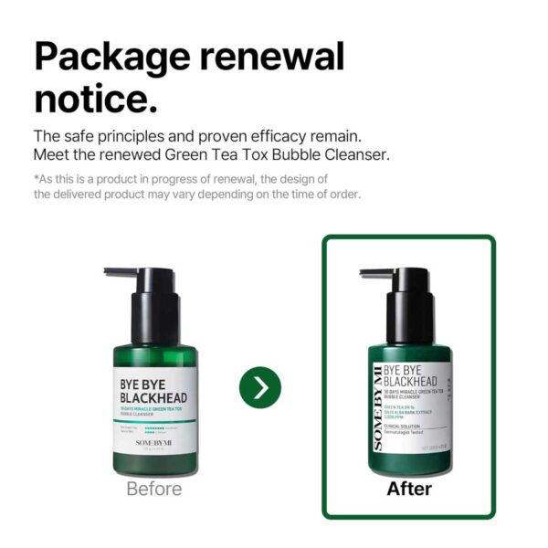 SOME BY MI Bye Bye Blackhead 30 Days Miracle Green Tea Tox Bubble Cleanser 120g - Image 2