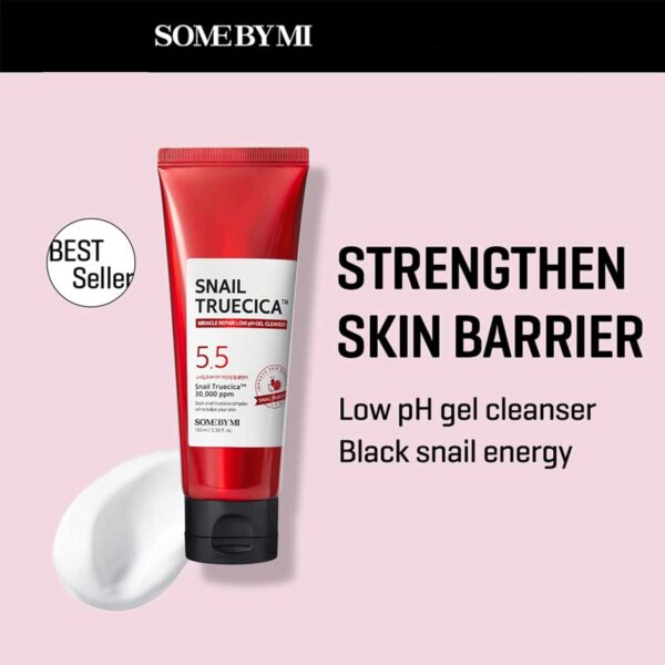 SOME BY MI Snail Truecica Miracle Repair Low pH Gel Cleanser - Image 2