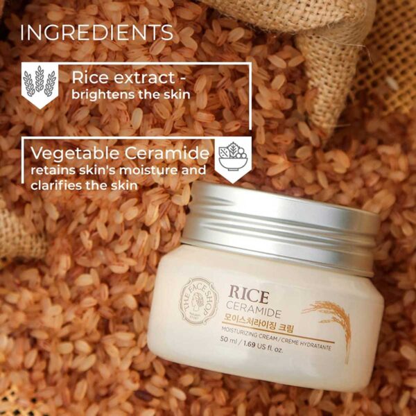 The Face Shop Rice Ceramide Moisture Cream 50ml Product Code: 101 - Image 6