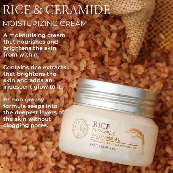 The Face Shop Rice Ceramide Moisture Cream 50ml Product Code: 101 - Image 2