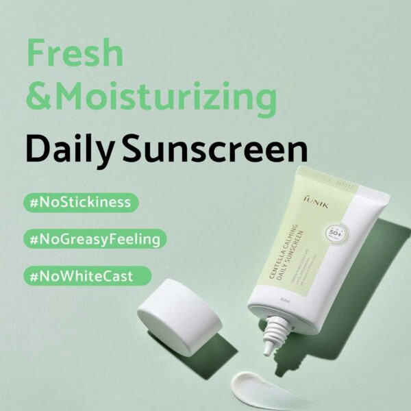 iUNIK Centella Calming Daily Sunscreen SPF 50+ PA++++ – 60ml - Image 3